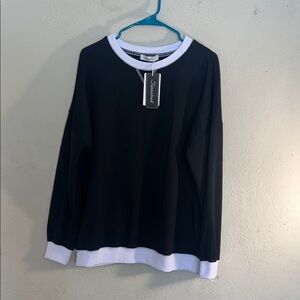 Black and White Long Sleeve Top